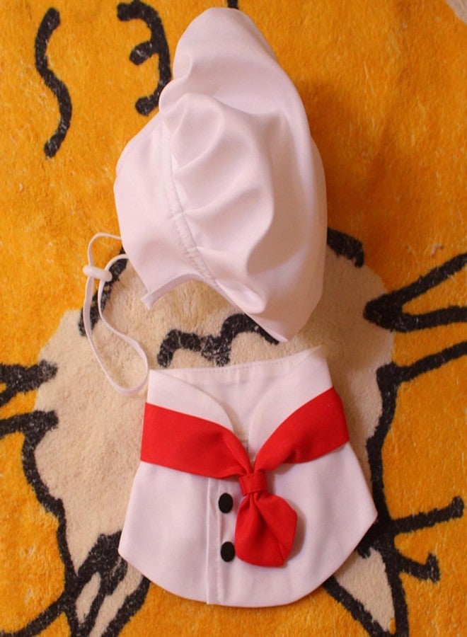 BWESOO White Pet Hat Chef Appearance Pet Clothing Soft S Dog Costumes for Supplies - Image 4